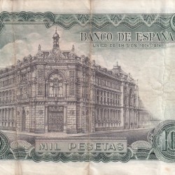Alternative view of Spain 1000 Pesetas Centennial of the Bank of Spain Rare World Note #B2