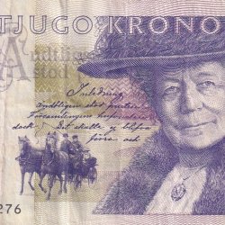 Sweden 20 Kronor (small type) Rare World Note