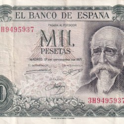 Spain 1000 Pesetas Centennial of the Bank of Spain Rare World Note #B2