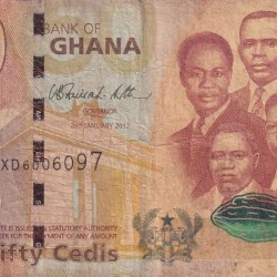 Ghana 50 Cedis Cocoa bean Rare World Note #B2