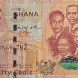 Ghana 50 Cedis Cocoa bean Rare World Note #B2