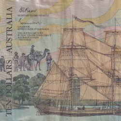 Alternative view of Australia 10 Dollars Bicentenary of European Settlement Rare Polymer World Note #B2