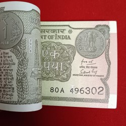 Alternative view of One Rs Full Bundle Finance Secretary Subash Garg 2018 Year Unc Condition 496301