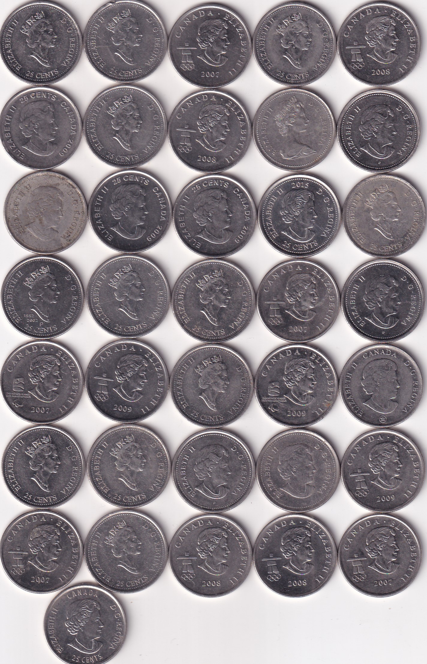 36 Different Commemorative Rare Canada 25 Cent Commemorative Coin (36 Coin Set ) #Z-156 - Image 2