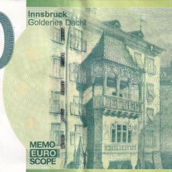 Austria 0 Memo Euro - (Innsbruch Goldenes dachl) Rare World Note #B2