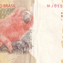 Alternative view of Brazil 20 Reais Rare World Note #B2