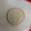 Twenty Five Paise Copper Nickel Coin Heavy Shifted 1989 Year Bombay Mint