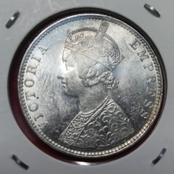 Alternative view of ONE RUPEE SILVER COIN VICTORIA EMPRESS 1901 BOMBAY MINT