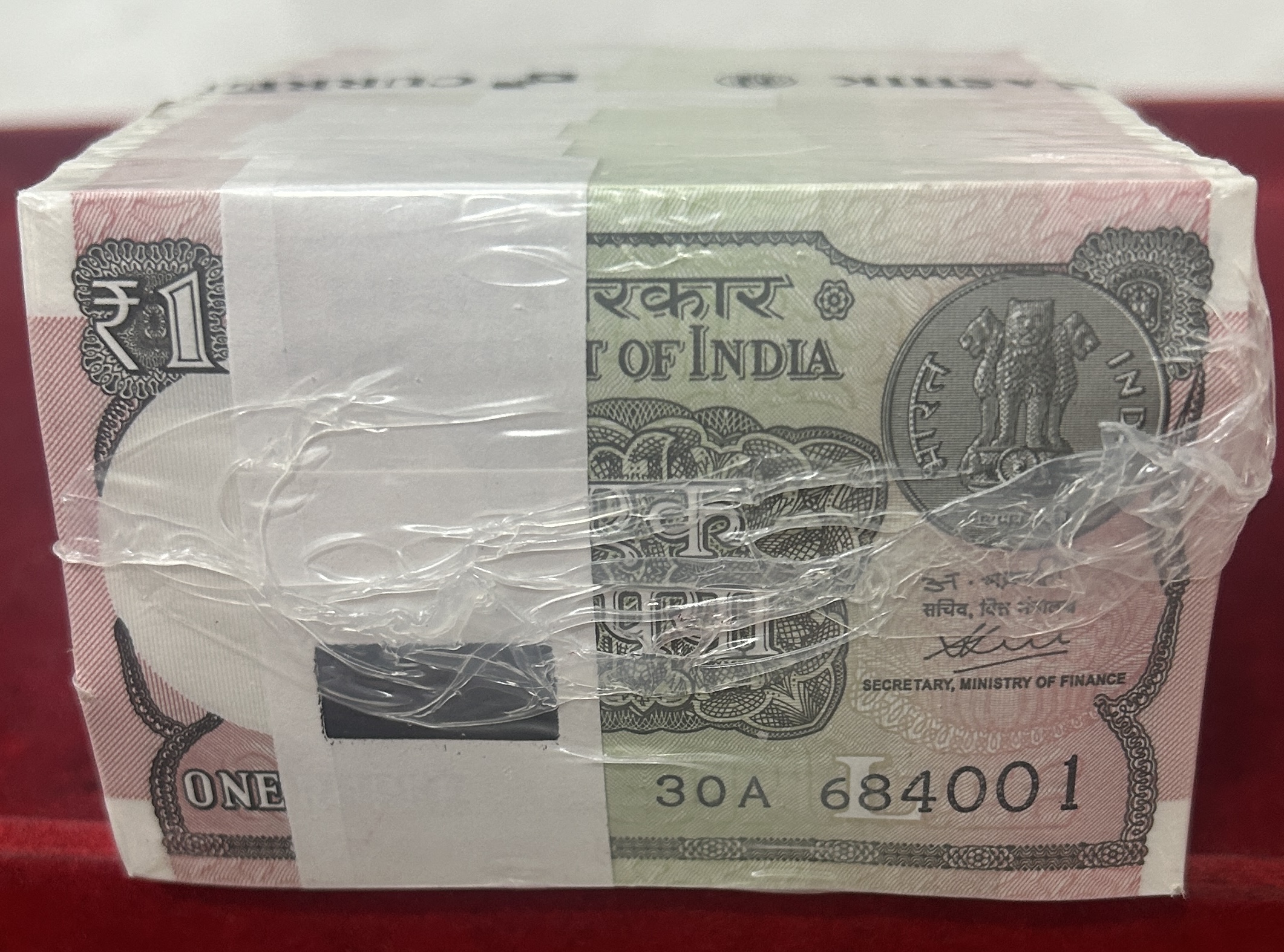 2020 one rupees sealed pack Rim 1000 note Rare date