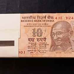 Alternative view of Reserve Bank of India Denominaton 10₹ bundle condition gem unc Governor Raghuram ji Rajan Same and similar bundle available