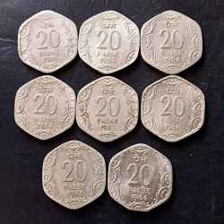 Republic India Denominaton 20 paisa Metal aluminium Same and similar set are available