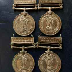 Alternative view of Police ( special duty) jammmu & Kashmir medal Metal coper nickel Same and similar piece available