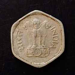 Republic India Denominaton 3 paise Metal aluminium Year 1969 Hyderabad mint Same and similar piece available