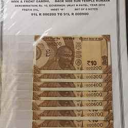 Reserve Bank of India Denominaton 10₹ set Gem unc condition Same and similar set are available