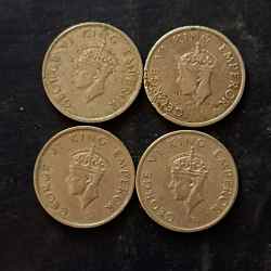 Alternative view of British India Denominaton 50 paise King and emperor George vi Same and similar set are available