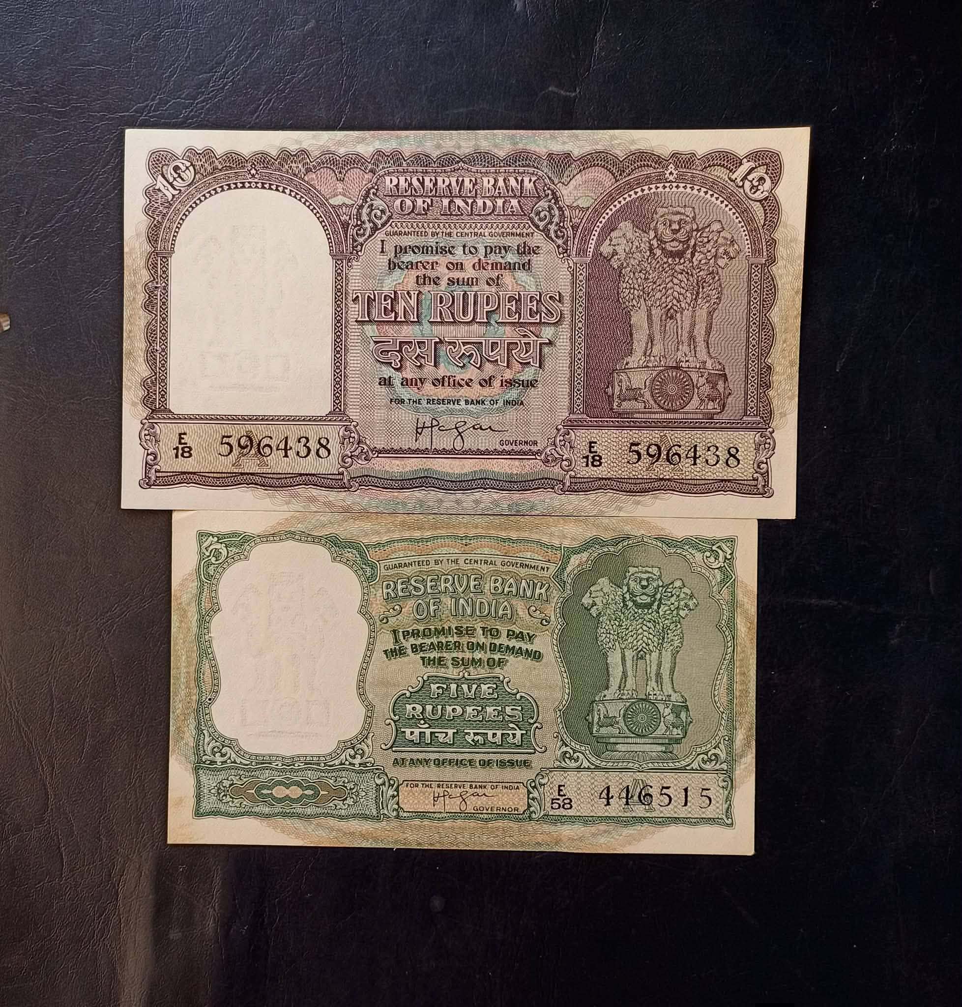 Reserve Bank of India Denominaton 10₹-5₹ Excellent condition Same and similar set are available