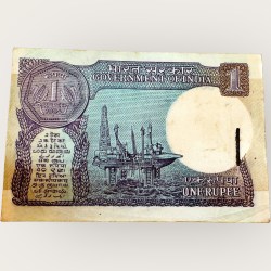 Alternative view of A 46 Re 1 India Banknote Serial Bundle Plain Inset Signed By Pratap Kishan Kaul 1984 Issue Unique and Rare