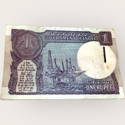 Alternative view of Re 1 India Banknote Serial Bundle "B" Inset Signed By Rs Bimal Jalan 1990 UNC