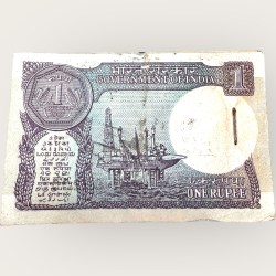 Alternative view of A 50 Re 1 India Banknote Serial Bundle "A" Inset Signed By S Venkataraman 1987 Issue Unique and Rare