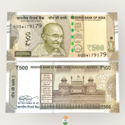 IS 180 Rs 500 India Banknote Star Replacement Issue 6GS Inset T 2024 Limited Issue Signed By Shaktikant Das Unique and Rare
