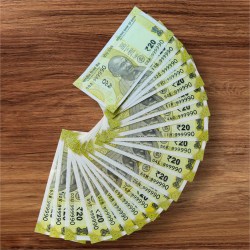 Rs 20 India Banknote Complete Alphabet Set Prefix A To W Gem UNC Unique and Rare Number 999990