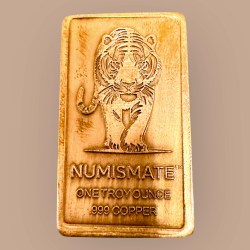 Alternative view of India Operation Sindoor Tiger Bullion Bar One Troy Ounce Ultra Unique and Rare