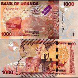 Uganda 1000 Shillings World Banknote 2015 P49d UNC Unique and Rare