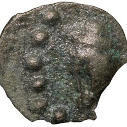 Potin Coin of Kadambas of Banavasi(AD325-620) with Sankha within dotted circle Rare