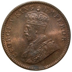 Bronze 1/4 Anna of George V (AD 1935) of Calcutta Mint UNC Grade