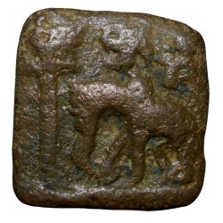 Cast Copper Kakani of Sunga Kingdom Universal(2nd cen BC) Type Multiple symbols