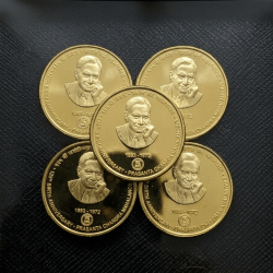 5 Rupees 125th Birth Anniversary Prasanta Chandra Mahalanobis Kolkata Nickel Brass Rare (5 Pcs Lott)#Z-172