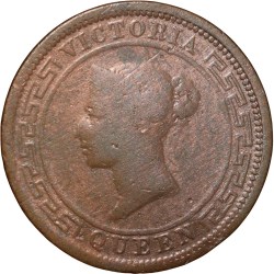 Copper 1/2 Cent of Victoria (AD 1891) from Ceylon(Sri Lanka) Rare