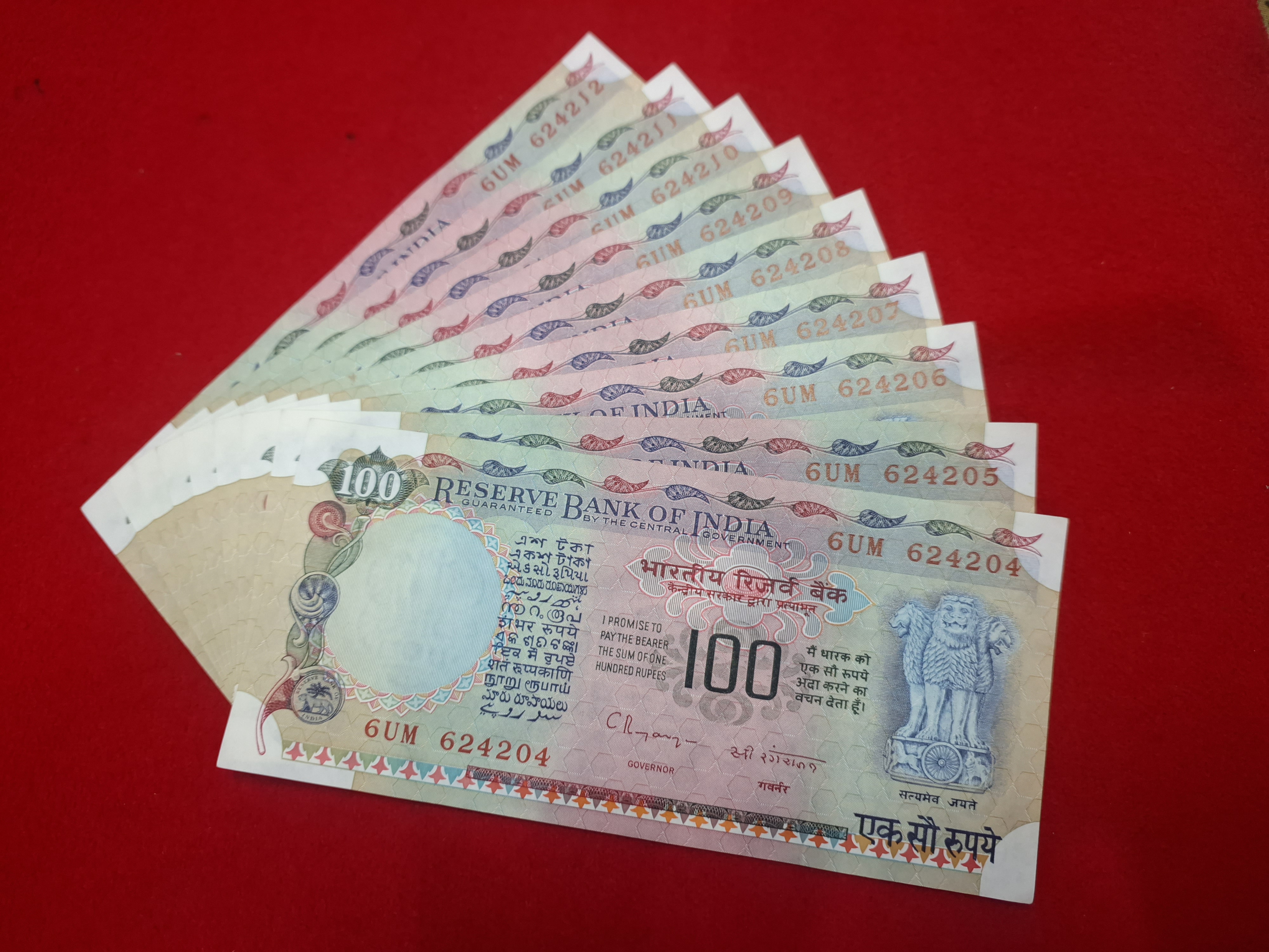 G-27 100 rupee note C.Rangarajan 500 rupee each note GEM 💎 UNC CONDITION