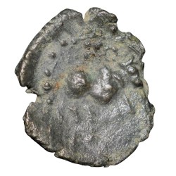 Copper-Alloy 1/4 Unit of Post-Vakataka - Vishnukundin Series (5th - 6th Cen. AD) Bull Type Rare