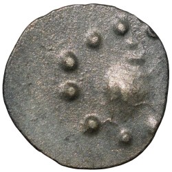 Potin Coin of Kadambas of Banavasi(AD325-620) with Sankha within dotted circle Rare
