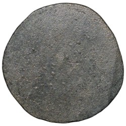 Alternative view of Potin Coin of Kadambas of Banavasi(AD325-620) with Sankha within dotted circle Rare