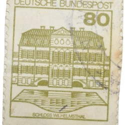 Postal Stamp of Germany Military Green Colour 80 Pfennig - School - Used Condition as per Image.