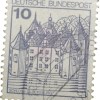 Postal Stamp of Germany Blue Colour 10 Pfennig - School - Used Condition as per Image.