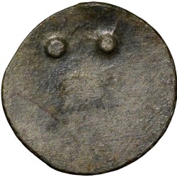 Potin Coin of Kadambas of Banavasi(AD325-620) with Sankha(Off Flan) within dotted circle Rare
