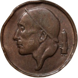 Bronze 50 Centimes of Belgium Country (AD 1980) with A Miner