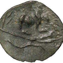 Potin Coin of Kadambas of Banavasi(AD325-620) with Bull standing right ahead of a Tree Rare