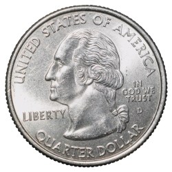 Alternative view of Nickel 1/4 Dollar of United States of America (AD 2007) Commemorative Issue 'IDAHO' State UNC