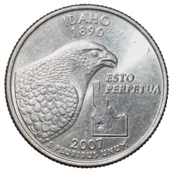 Nickel 1/4 Dollar of United States of America (AD 2007) Commemorative Issue 'IDAHO' State UNC
