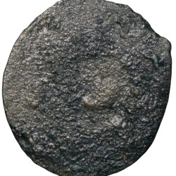 Alternative view of Potin Coin of Kadambas of Banavasi(AD325-620) with Sankha Rare