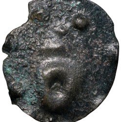 Potin Coin of Kadambas of Banavasi(AD325-620) with Sankha within dotted circle Rare