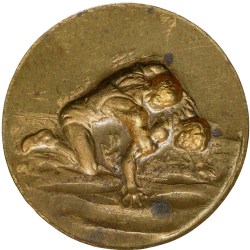 Alternative view of Gold Plated Token of Olympics Wrestling (19th Cen. AD) Uniface Repuse Type