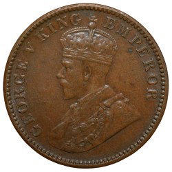 Bronze 1/4 Anna of George V (AD1936) of Calcutta Mint Extremely Fine
