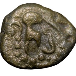 Silver-Alloy Dramma of Malwa Gadhaiya Deravative (AD 1200-1302) Devanagari "Ja" Deyell Ty.169