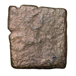 Alternative view of Copper Coin of Ujjaini(2nd Cen.BC) of Kasarwad Hoard Type with Tribal Human Figure, Tree Railing