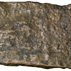 Copper Coin of Pre-Satavahana King Sebak(200-100 BC) from Andhra Region Elephant walking Right/Ujjaini Symbol Rare